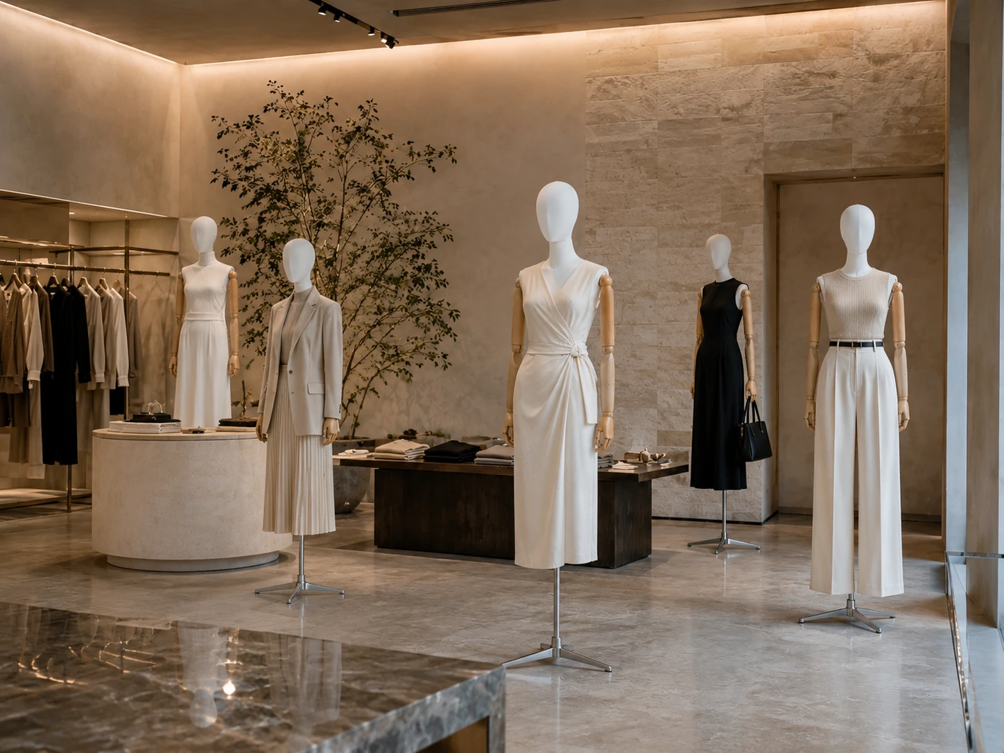 Display mannequins for fashion showrooms